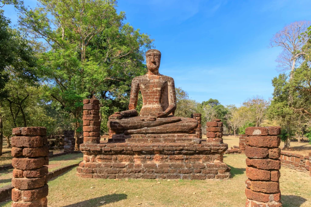 river stone buddha head